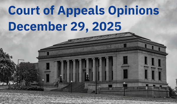 Minnesota Court of Appeals Opinions: December 29, 2025